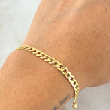 Pulso Cubano 4.2gr / 21cm / +3 Oro 18K