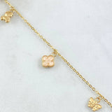 Tobillera Aro Seguido Dijes 3.35gr / 25cm / Oro 18K