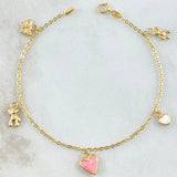 Pulso Aro Seguido Dijes 2.2gr / 18cm / Oro 18K