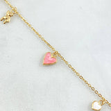 Pulso Aro Seguido Dijes 2.2gr / 18cm / Oro 18K