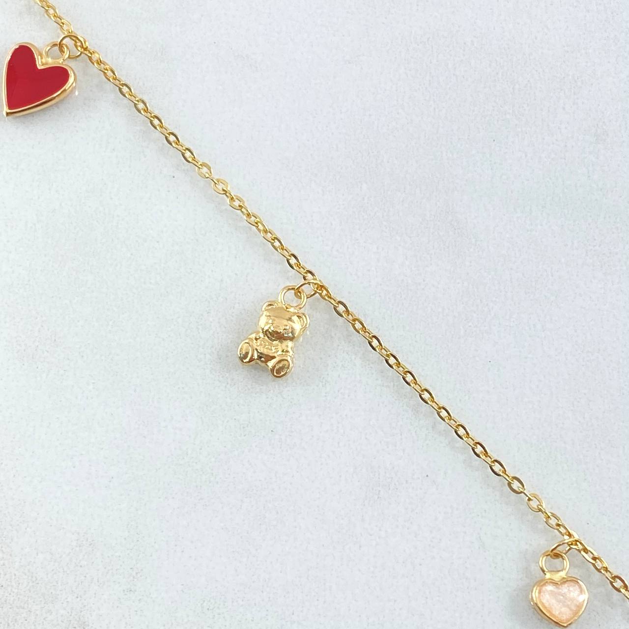 Pulso Aro Seguido Dijes 2.35gr / 18cm / Oro 18K