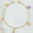 Pulso Aro Seguido Dijes 2.35gr / 18cm / Oro 18K