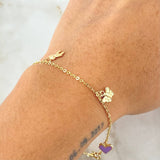 Pulso Aro Seguido Dijes 2.35gr / 18cm / Oro 18K