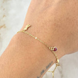 Pulso Aro Seguido Dijes 2.15gr / 18cm / Oro 18K