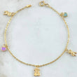 Pulso Aro Seguido Dijes 2.05gr / 18cm / Oro 18K