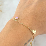 Pulso Aro Seguido Dijes 2.05gr / 18cm / Oro 18K