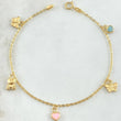 Pulso Aro Seguido Dijes 2.15gr / 18cm / Oro 18K