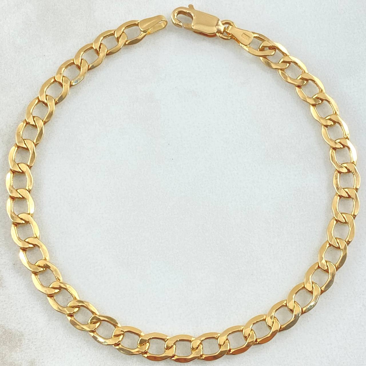 Pulso Cubano 4.65gr / 21cm / +3 Oro 18K