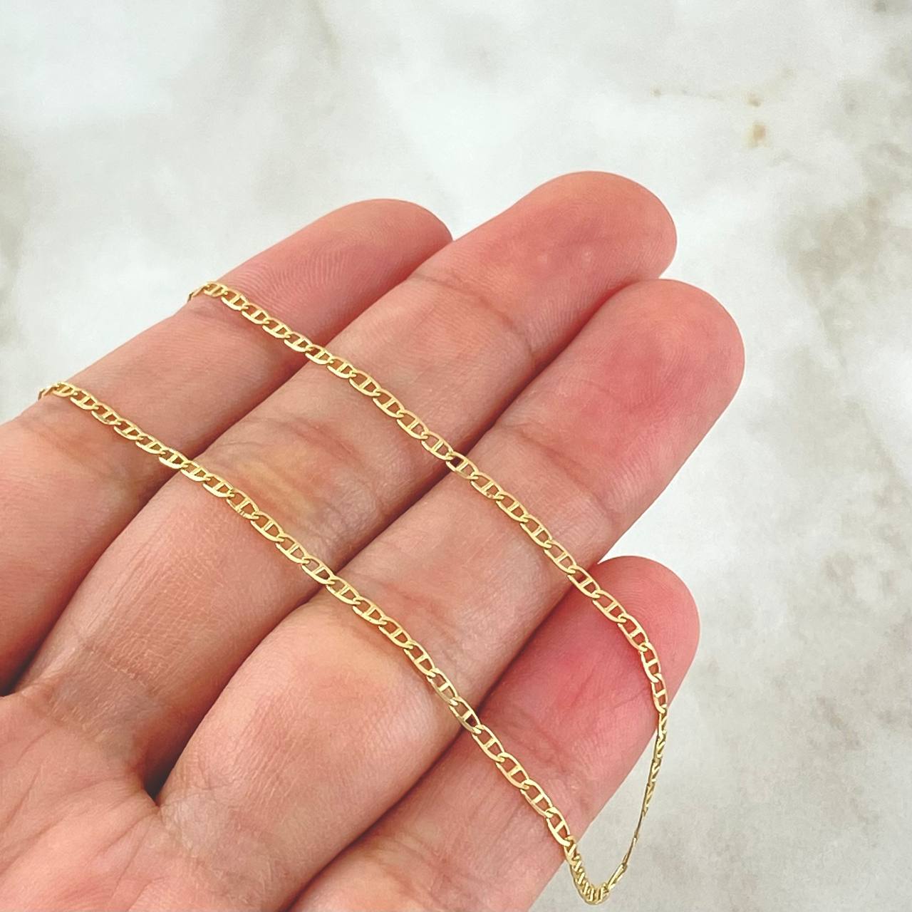Cadena Escalera 1.55gr / 40cm / +3 Oro 18K