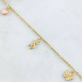 Pulso Aro Seguido Dijes 2.35gr / 18cm / Oro 18K