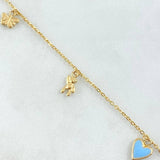 Pulso Aro Seguido Dijes 2.3gr / 18cm / Oro 18K
