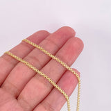 Cadena China 5.5g / 60cm / 2.1mm Oro Amarillo 18K