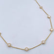 Cadena Aro Seguido Trebol 5.1gr / 45.6cm / 0.7mm Nacar Blanco Oro Amarillo +4 18K &