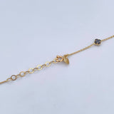 Cadena Aro Seguido Trebol  5.05gr / 45.5cm / 0.8mm Onix Negra Oro Amarillo +4 18K &