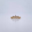 Anillo Corona 1.2gr / T6 / Circones Blancos Oro Amarillo 18K &