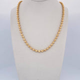 Cadena Militar 23.65gr / 61.5cm / 4mm Bolas Diamantadas Oro Amarillo 18K &