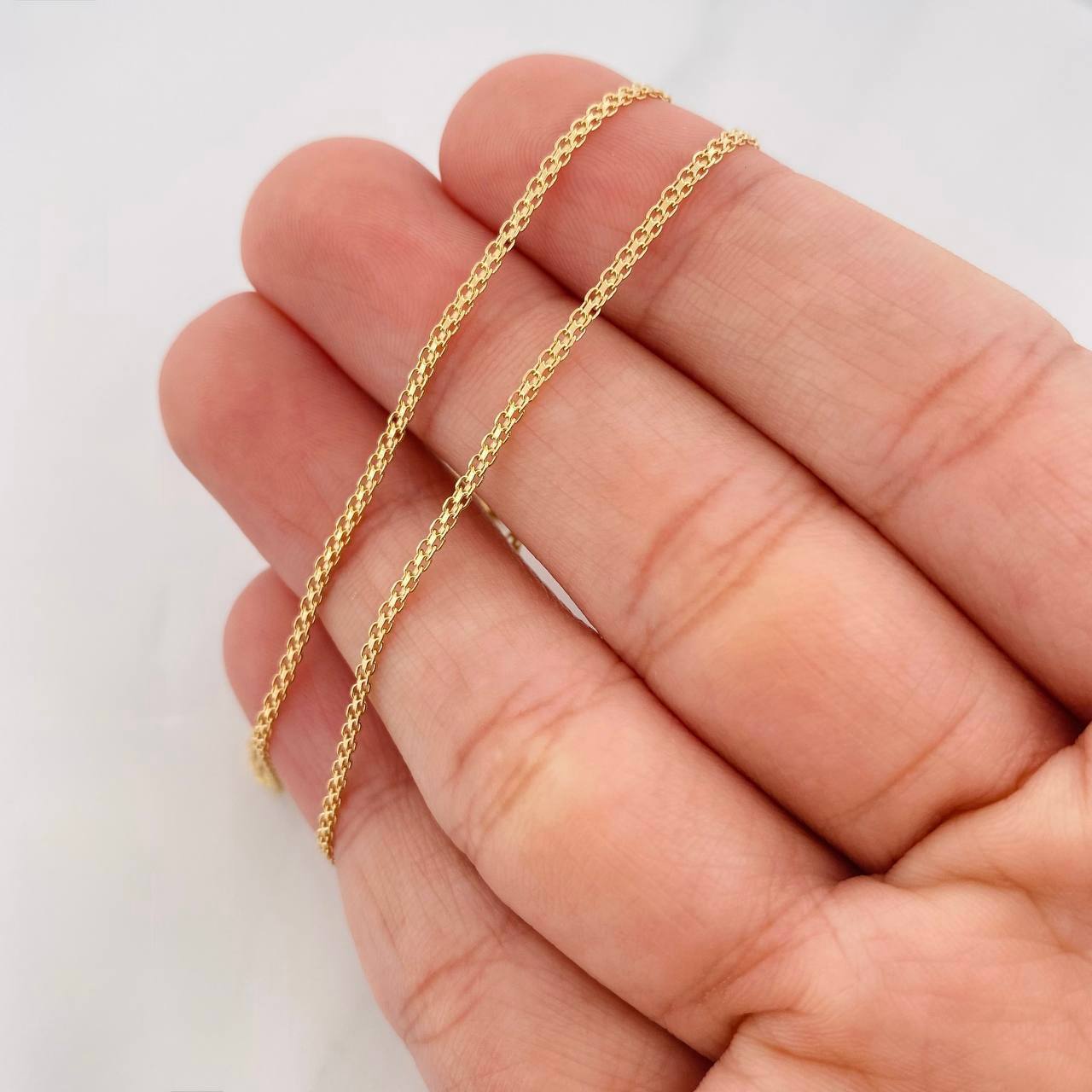 Cadena China 3.3g / 60cm / 1.6mm Oro Amarillo 18K