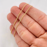 Cadena China 3.3g / 60cm / 1.6mm Oro Amarillo 18K