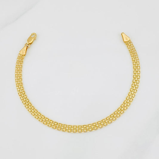 Pulso Chino 3.5g / 18cm / 4.5mm Oro Amarillo 18K