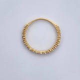 Anillo Argolla Churumbela 1.9gr / T8 1/4 / Circones Blancos Oro Amarillo 18K $