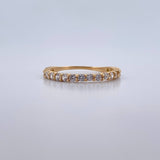 Anillo Argolla Churumbela 1.9gr / T8 1/4 / Circones Blancos Oro Amarillo 18K $