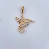 Dije Colibri 1.1gr / 2.8cm / Circones De Colores Oro Amarillo 18K $