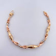 Pulso Dubai 18.85gr / 17.5cm / 5.5mm Circones Blancos Tres Oros 18K $