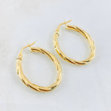 Candongas Mary Ovalada 2.6gr / 3cm / Oro Amarillo 18K ©