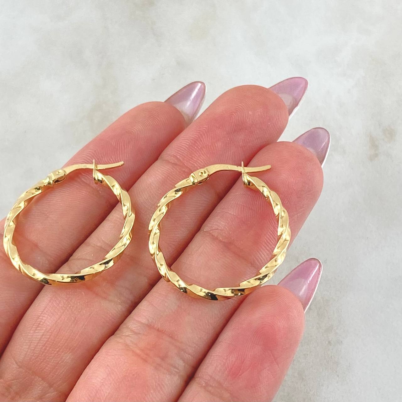 Candongas Yudi 1.7gr / 2.4cm-Oro Amarillo 18K