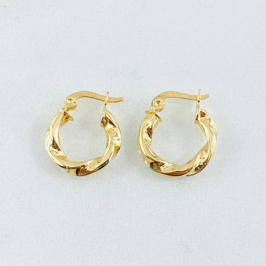 Candongas Kary 1.1gr / 1.3cm-Oro Amarillo 18K