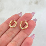 Candongas Kary 1.1gr / 1.3cm-Oro Amarillo 18K