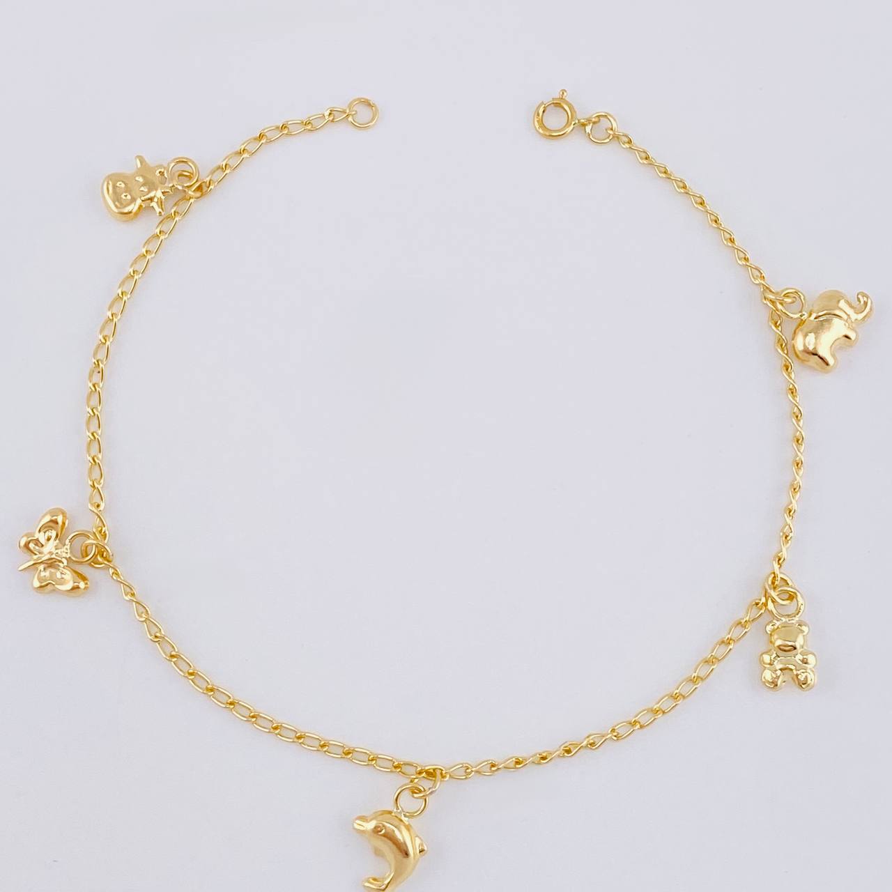Pulso Espiga Dijes 2.35 g / 19 cm / 1.4 mm Oro Amarillo 18K