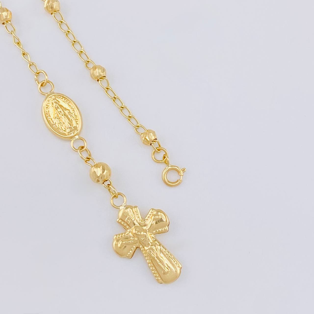 Pulso Denario Virgen Milagrosa 2.5 g / 18.5 cm / 3 mm Oro Amarillo 18K