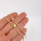 Tobillera Gc Dijes 3.8 g / 25.5 cm / 3.2 mm Oro Amarillo 18K
