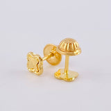 Topos Trebol Diamantado 0.4 g / 3.6 mm Oro Amarillo 18K