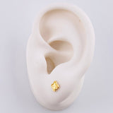 Topos Trebol Diamantado 0.4 g / 3.6 mm Oro Amarillo 18K