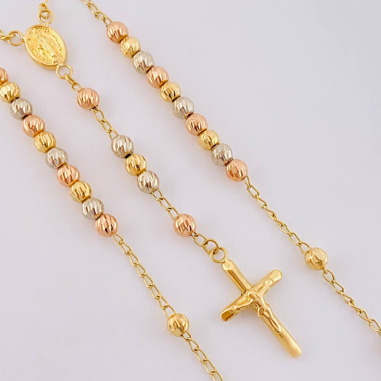 Rosario Virgen Milagrosa 7.6 g / 51.8 cm / 4 mm Tres Oros 18K