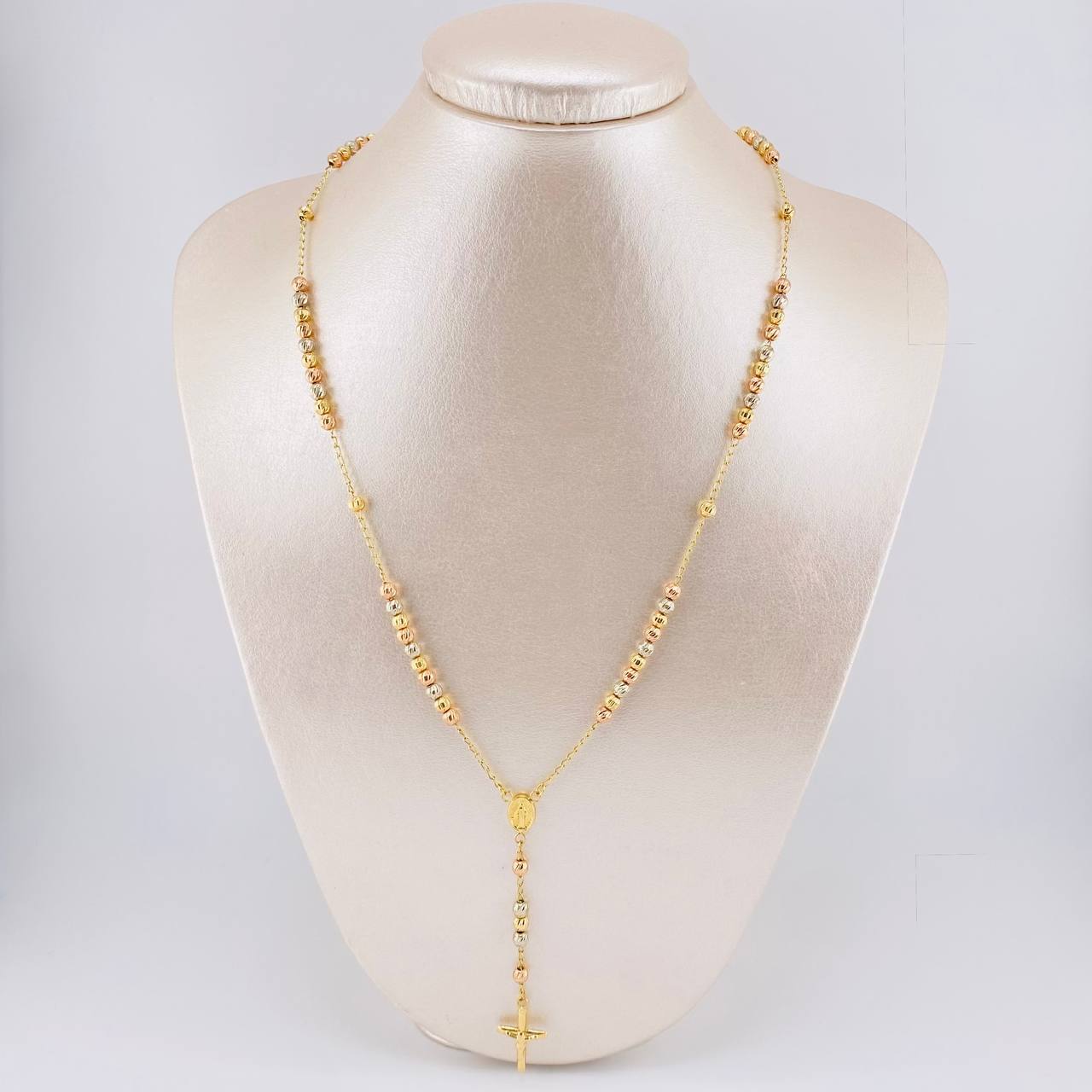 Rosario Virgen Milagrosa 7.6 g / 51.8 cm / 4 mm Tres Oros 18K