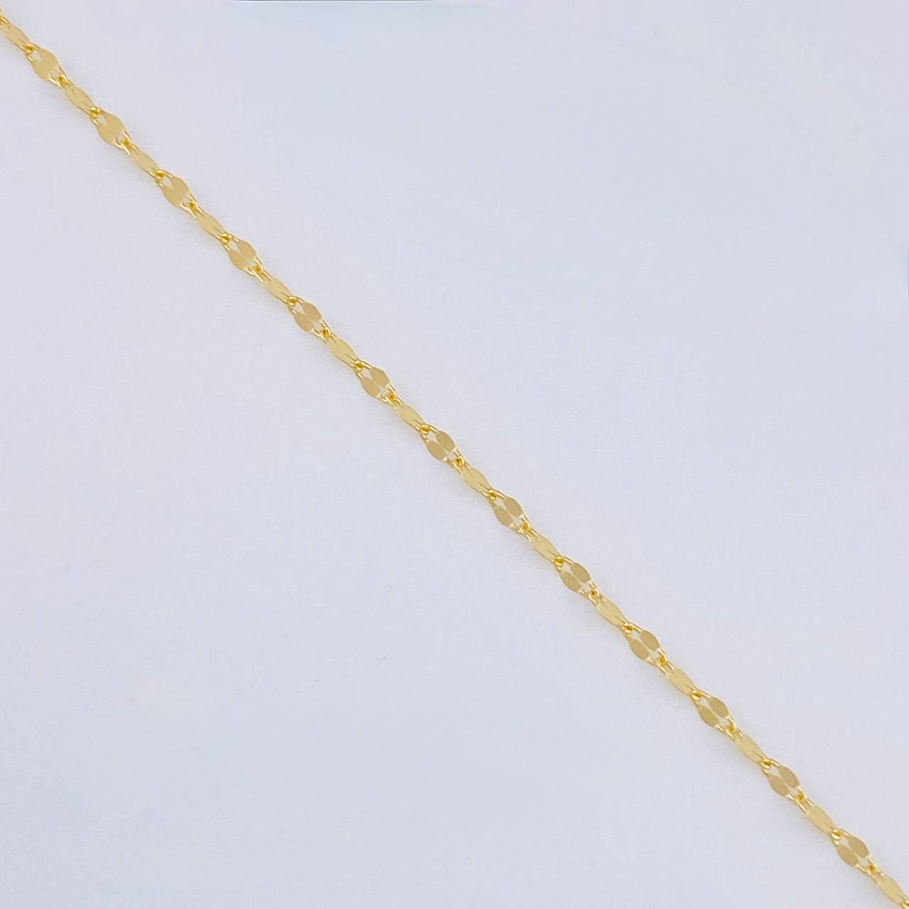Set Cadena Flor Espejo + Dije Oso Ts / 1.25gr / 45.3 cm Oro Amarillo 18K
