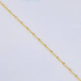 Set Cadena Flor Espejo + Dije Oso Ts / 1.25gr / 45.3 cm Oro Amarillo 18K