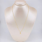 Set Cadena Flor Espejo + Dije Oso Ts / 1.25gr / 45.4 cm Oro Amarillo 18K