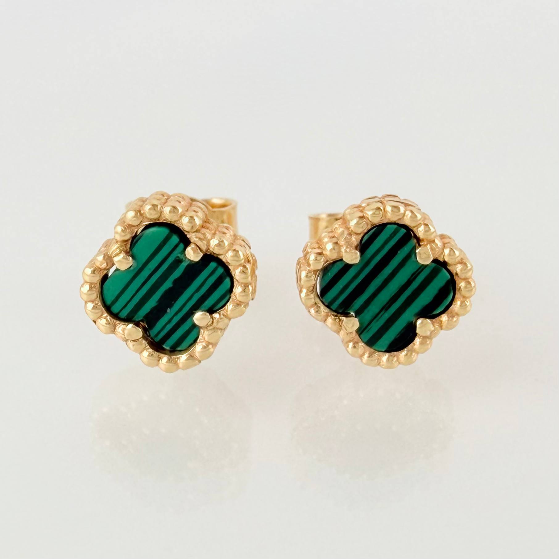 Topos Trebol Verde 1.95gr / 7.3mm Oro Amarillo Nac.Esp. 18K ©
