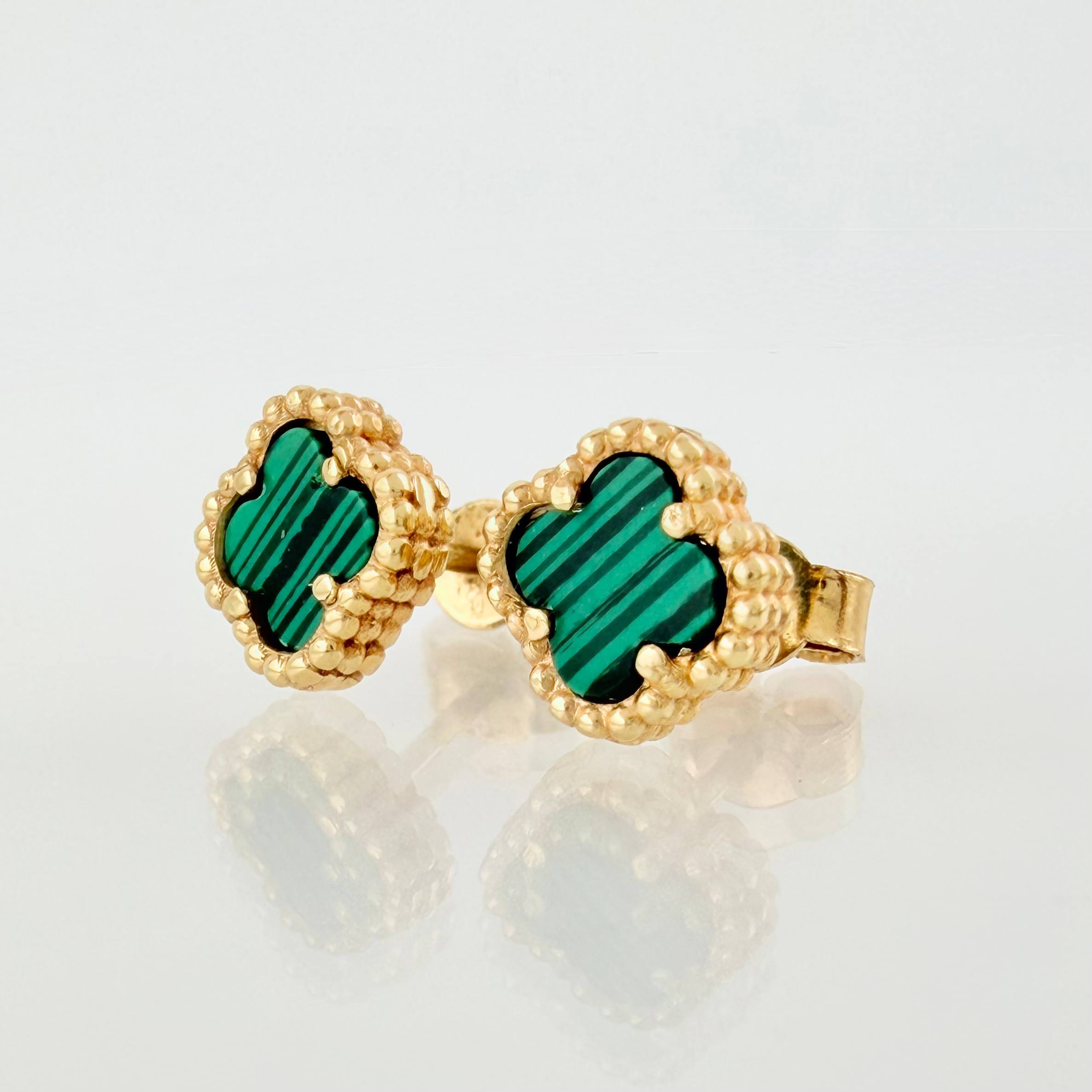 Topos Trebol Verde 1.95gr / 7.3mm Oro Amarillo Nac.Esp. 18K ©