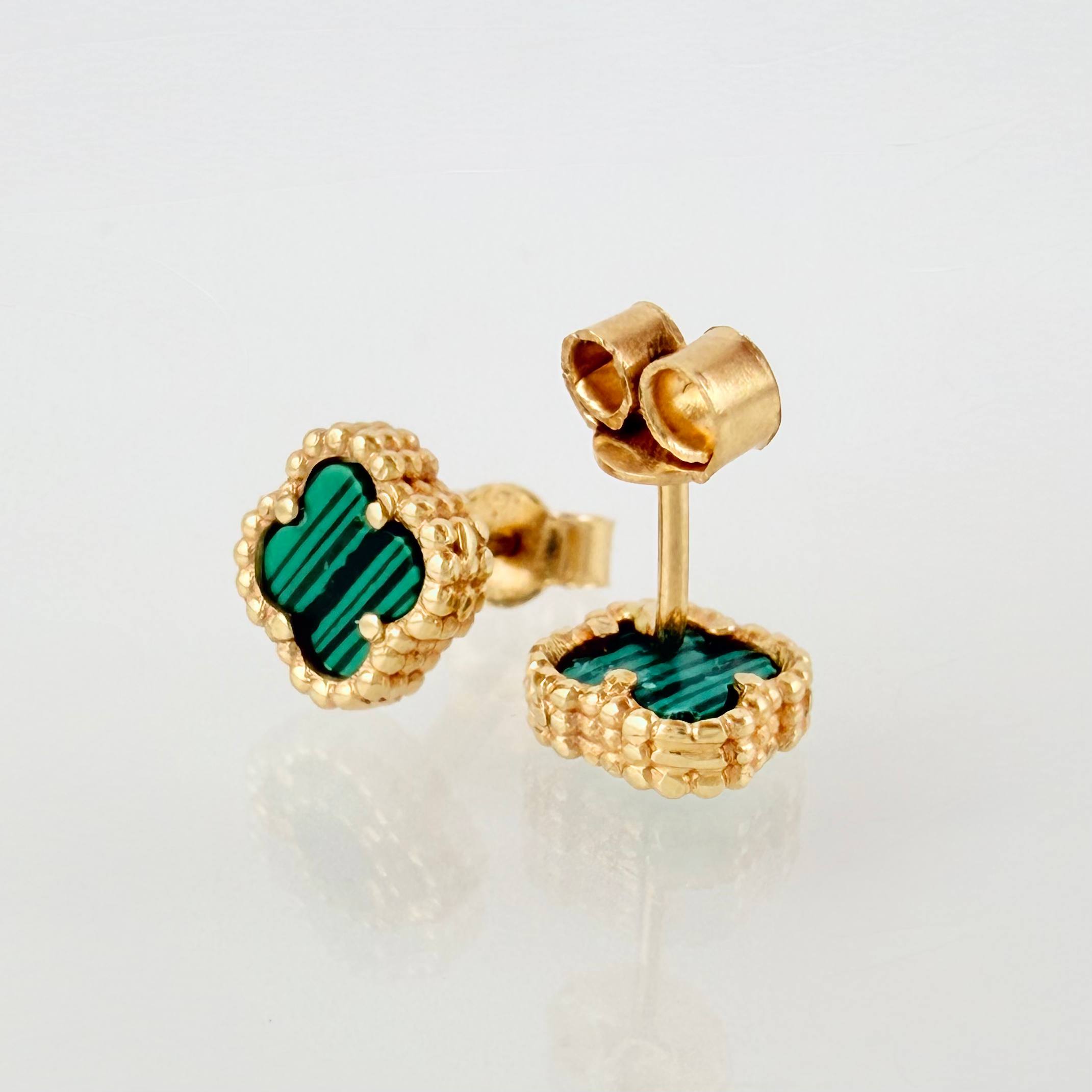 Topos Trebol Verde 1.95gr / 7.3mm Oro Amarillo Nac.Esp. 18K ©