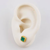 Topos Trebol Verde 1.95gr / 7.3mm Oro Amarillo Nac.Esp. 18K ©