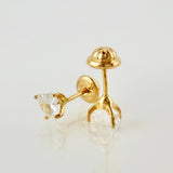 Topos Corazón 1.1gr / 5.1mm Oro Amarillo 18K