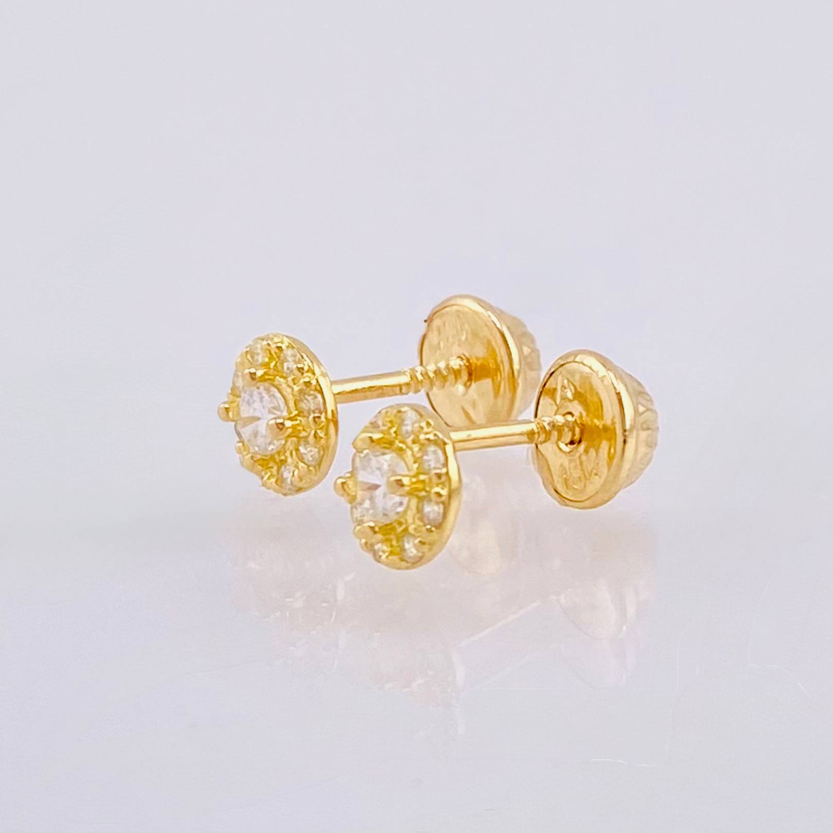 Topos Circulo Halo 0.95gr / 5.5mm Oro Amarillo 18K