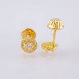 Topos Circulo Halo 0.95gr / 5.5mm Oro Amarillo 18K