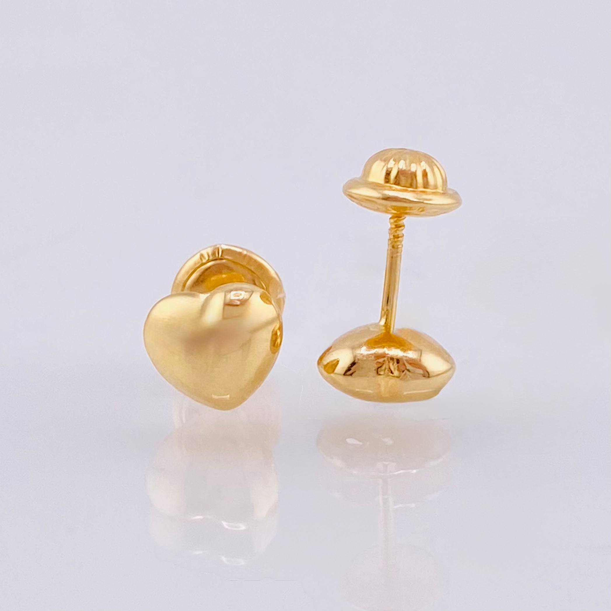 Topos Corazón 0.65gr / 6.1mm Oro Amarillo 18K ©