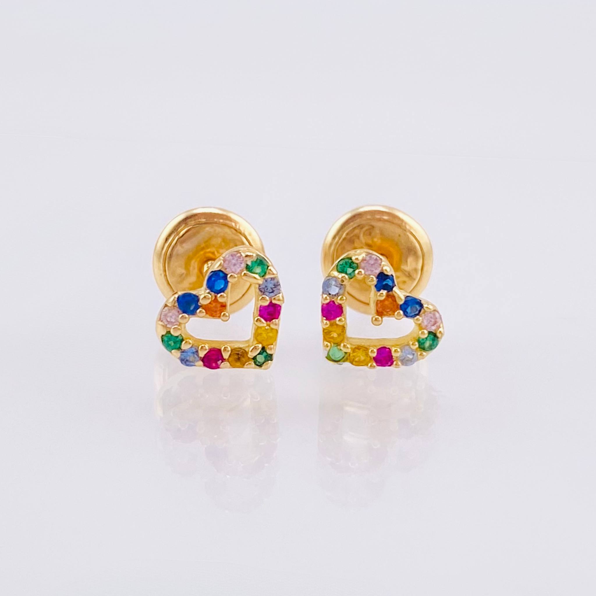 Topos Silueta Corazón 0.8gr / 5.5mm Oro Amarillo 18K